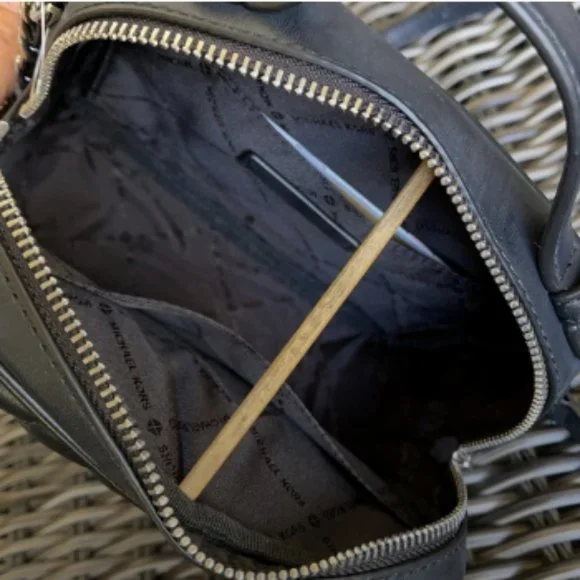 Michael Kors Small Rose Top Handle Leather Satchel - Picture 15 of 16